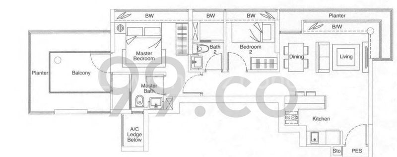 2 Bed Apartment (Condo) for Rent in  The Verve - Image 14
